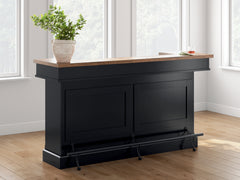 Best Furniture Outlet - Ashley Furniture - Wildenauer 78" Bar - Bar / Brown/Black - D634-65