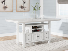 Best Furniture Outlet - Ashley Furniture - Robbinsdale Dining Room - Counter Height Dining Table / Antique White - D642D7