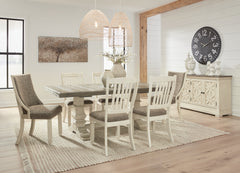 Best Furniture Outlet - Ashley Furniture - Bolanburg Dining Room - Extension Dining Table / Antique White - D647D17