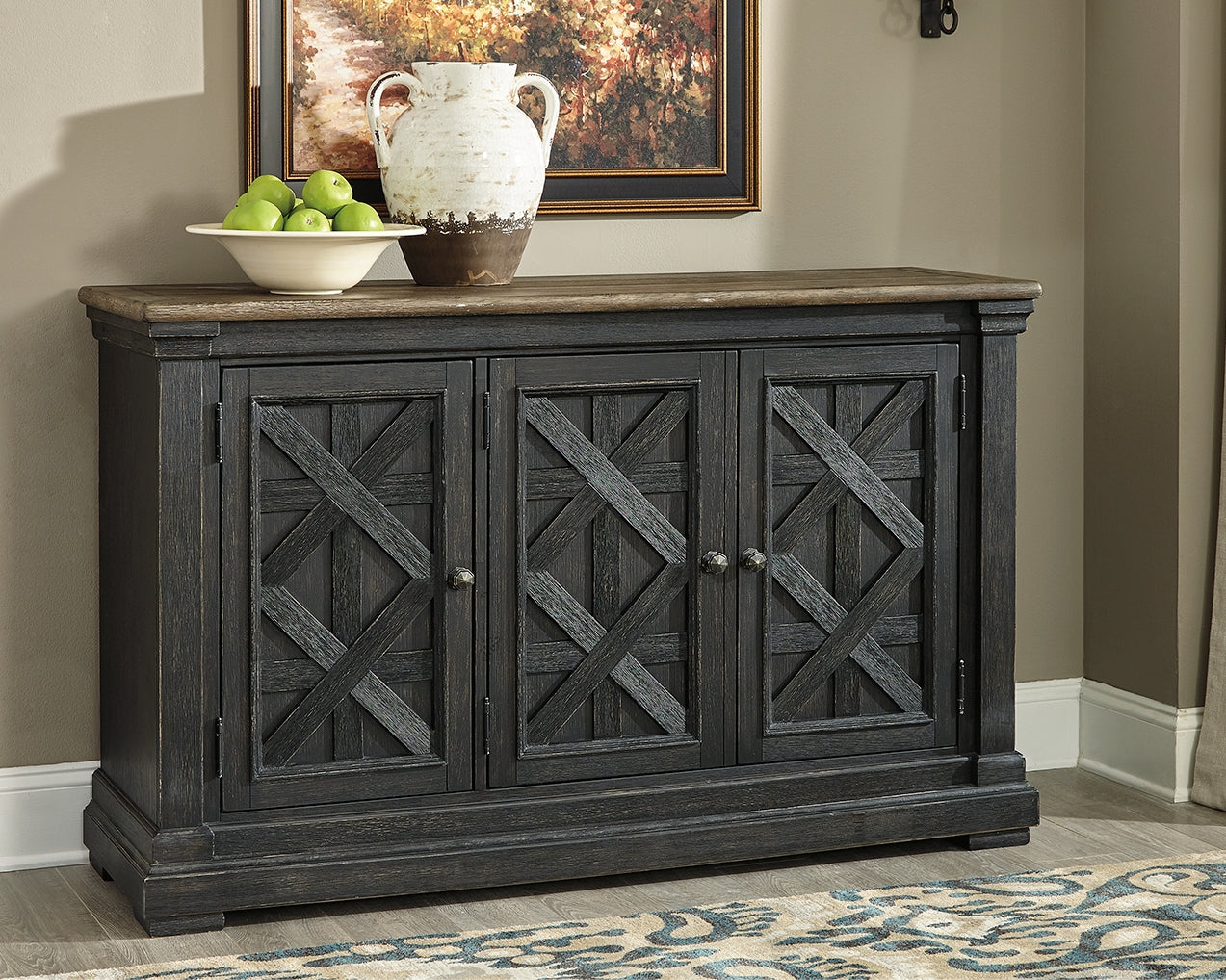Best Furniture Outlet - Ashley Furniture - Tyler Creek Dining Room - Dining Room Server / Black/Gray - D736-60