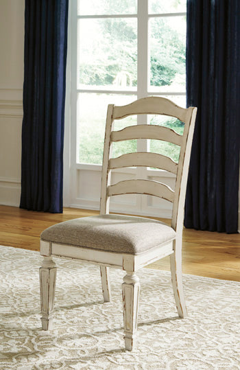 Best Furniture Outlet - Ashley Furniture - Realyn Dining Room - Dining Chair (Set of 2) / Chipped White - D743-01X2