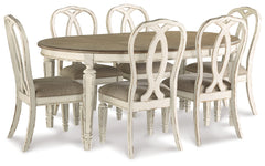 Best Furniture Outlet - Ashley Furniture - Realyn Dining Room - Dining Table and 6 Chairs / Chipped White - D743D13
