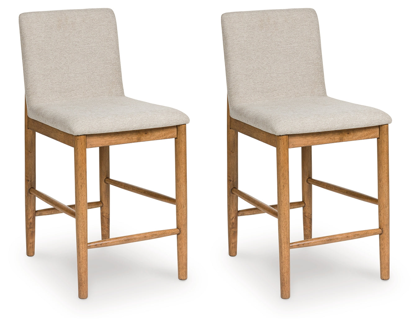 Best Furniture Outlet - Ashley Furniture - Isanti Dining Room - Counter Height Barstool (Set of 2) / Light Brown - D752-124X2