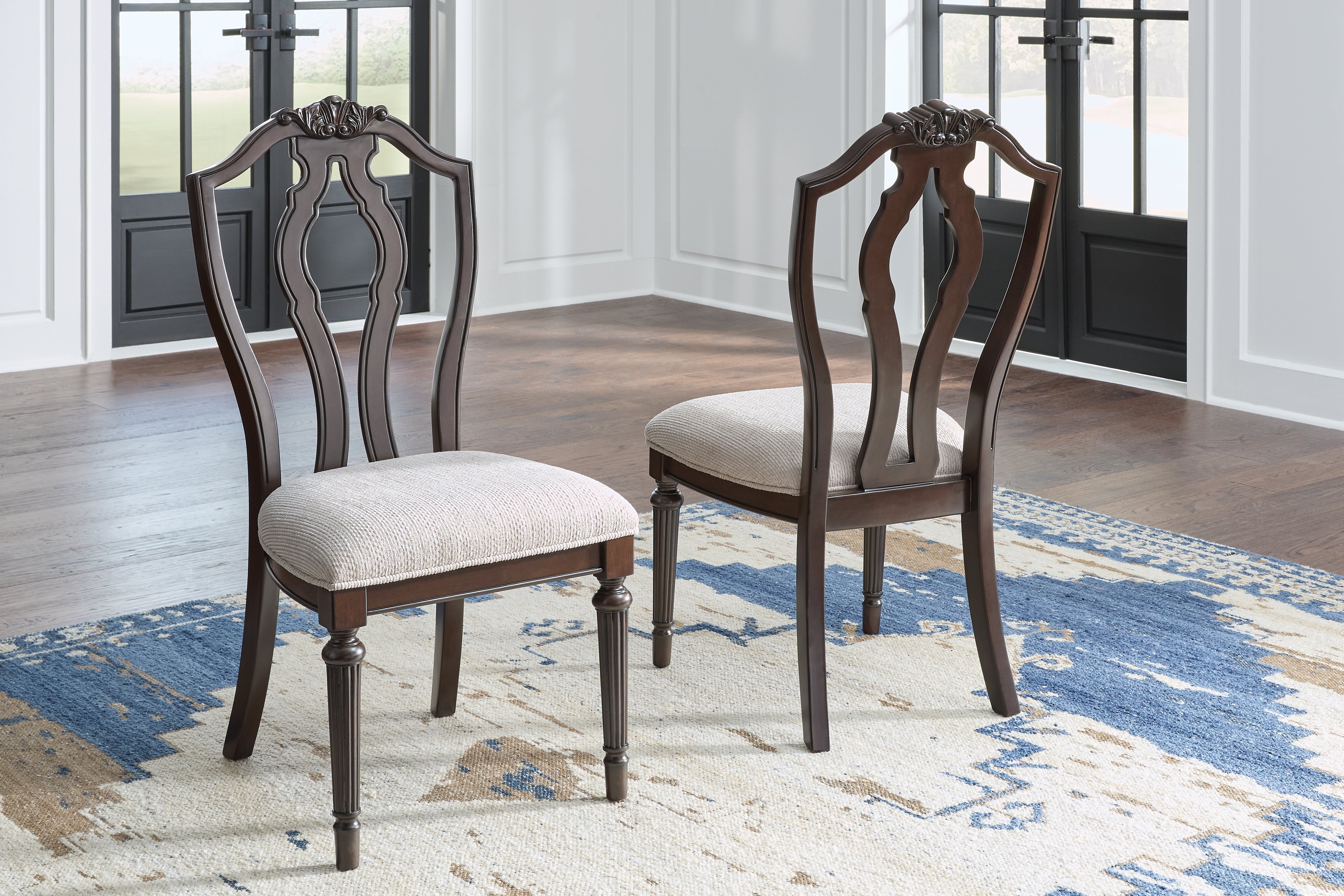 Best Furniture Outlet - Ashley Furniture - Lavinton Dining Room - Dining Chair (Set of 2) / Tan/Brown - D764-01X2