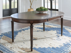 Best Furniture Outlet - Ashley Furniture - Lavinton Dining Room - Oval Dining Room EXT Table / Brown - D764-35