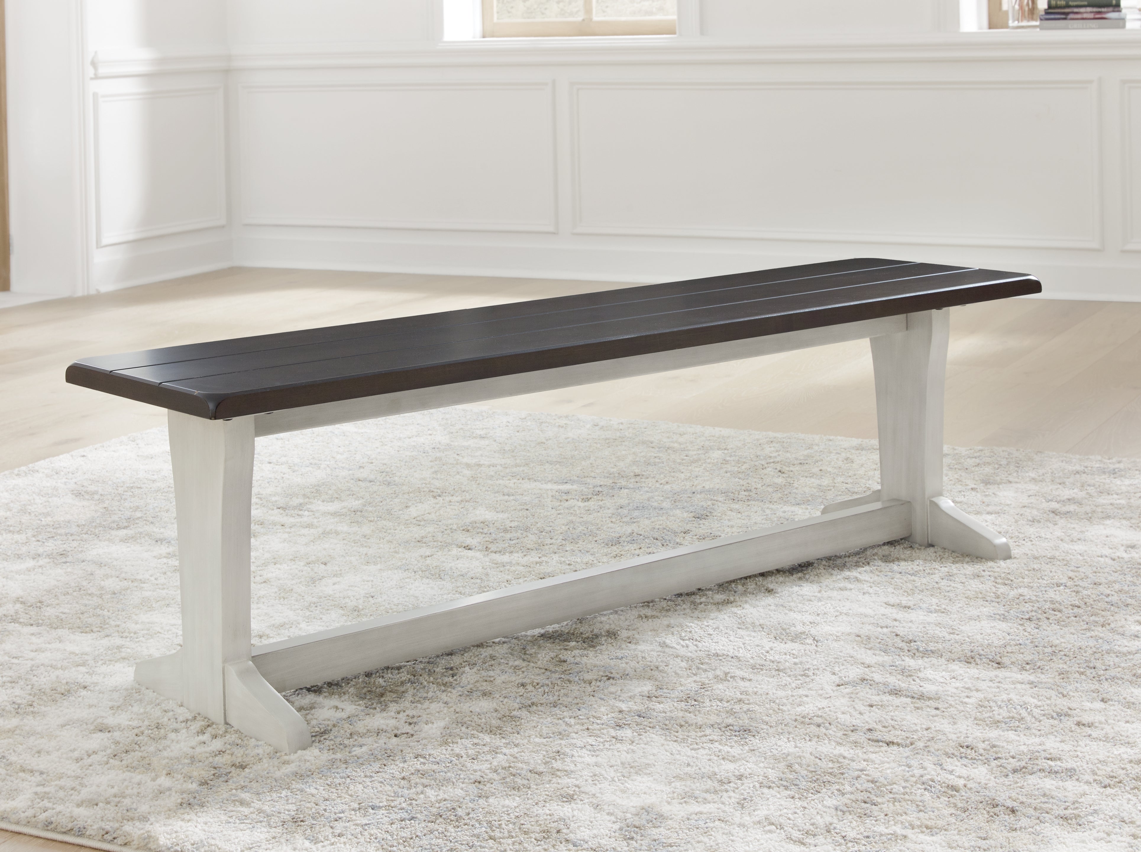 Best Furniture Outlet - Ashley Furniture - Darborn Dining Room - Dining Table / Gray/Brown / 40"W x 78"D x 30"H - D796D3