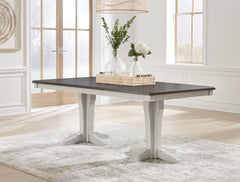 Best Furniture Outlet - Ashley Furniture - Darborn Dining Room - Dining Table / Gray/Brown / 40"W x 78"D x 30"H - D796D3