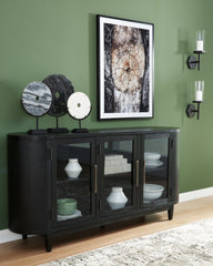 Best Furniture Outlet - Ashley Furniture - Rowanbeck Dining Room - Dining Room Server / Black - D821-60