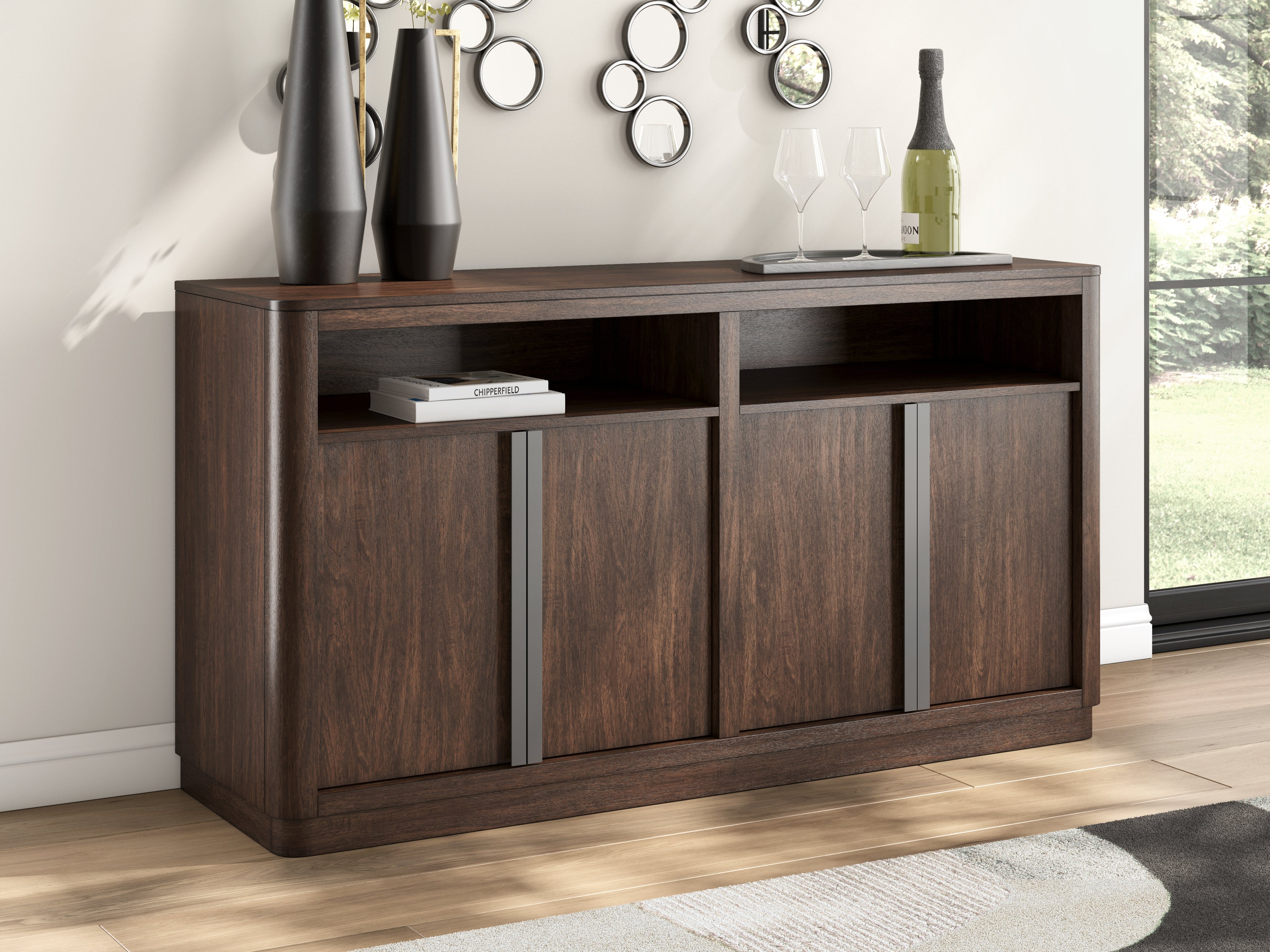 Best Furniture Outlet - Ashley Furniture - Dilenno Dining Server - Dining Room Server / Dark Brown - PCD857-60