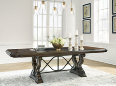 Best Furniture Outlet - Ashley Furniture - Maylee Dining Room - Dining Extension Table / Dark Brown - D947D5
