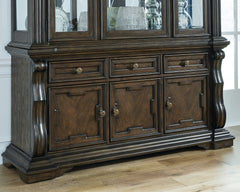 Best Furniture Outlet - Ashley Furniture - Maylee Dining Room - Dining Room Buffet / Dark Brown - D947-80