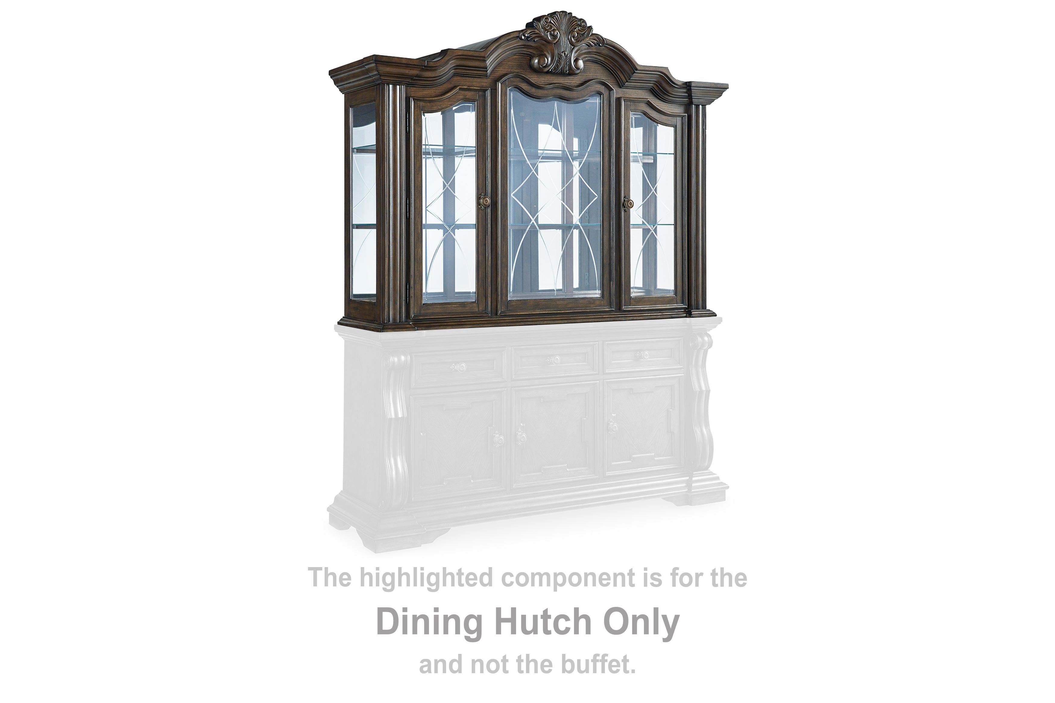 Best Furniture Outlet - Ashley Furniture - Maylee Dining Room - Dining Room Hutch / Dark Brown - D947-81
