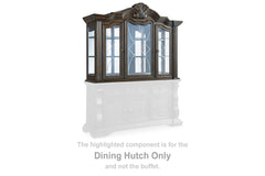 Best Furniture Outlet - Ashley Furniture - Maylee Dining Room - Dining Room Hutch / Dark Brown - D947-81