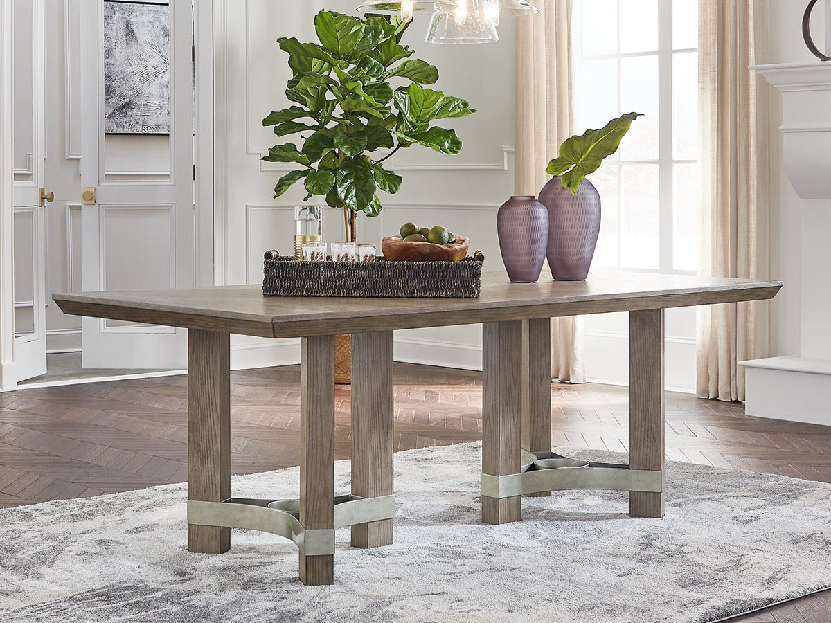 Best Furniture Outlet - Ashley Furniture - Chrestner Dining Room - Rectangular Dining Room Table / Gray - D983-25