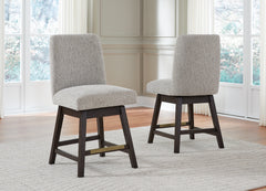 Best Furniture Outlet - Ashley Furniture - Burkhaus Dining Room - Counter Height Barstool (Set of 2) / Dark Brown - D984-124X2