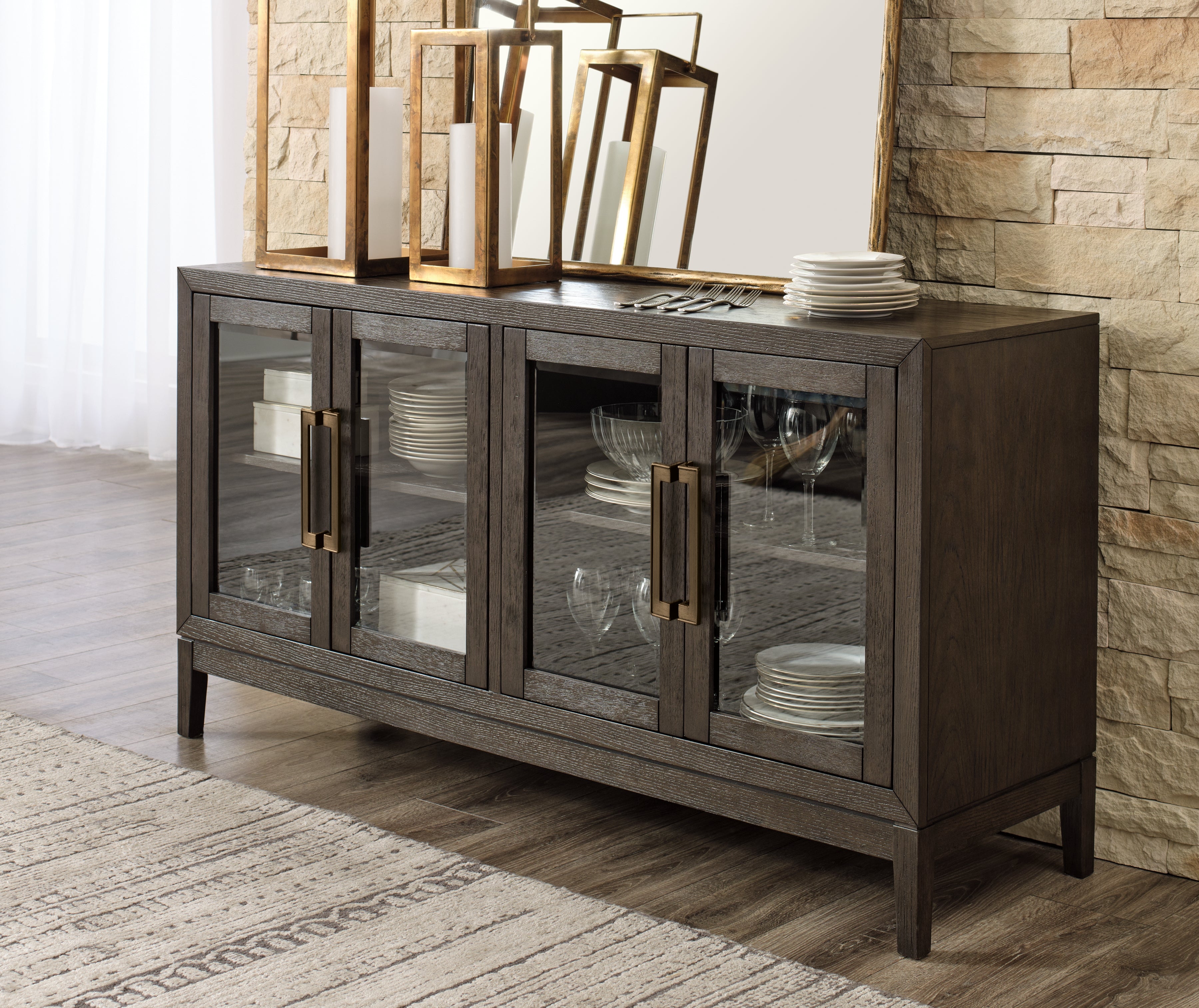 Best Furniture Outlet - Ashley Furniture - Burkhaus Dining Room - Dining Room Server / Dark Brown - D984-60
