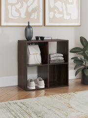 Best Furniture Outlet - Ashley Furniture - Glosmount Four Cube Organizer - Four Cube Organizer / Cherry/Light Brown - EA1055-2X2