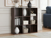 Best Furniture Outlet - Ashley Furniture - Glosmount Nine Cube Organizer - Nine Cube Organizer / Cherry/Light Brown - EA1055-3X3