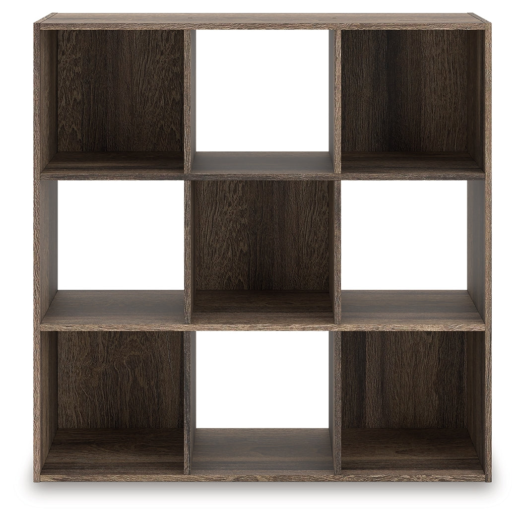 Best Furniture Outlet - Ashley Furniture - Shallifer Nine Cube Organizer - Nine Cube Organizer / Brown - EA1104-3X3