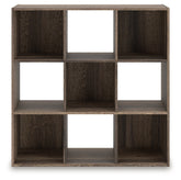 Best Furniture Outlet - Ashley Furniture - Shallifer Nine Cube Organizer - Nine Cube Organizer / Brown - EA1104-3X3