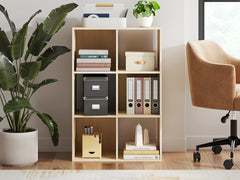 Best Furniture Outlet - Ashley Furniture - Piperton Six Cube Organizer - Six Cube Organizer / Charcoal - EA5514-3X2