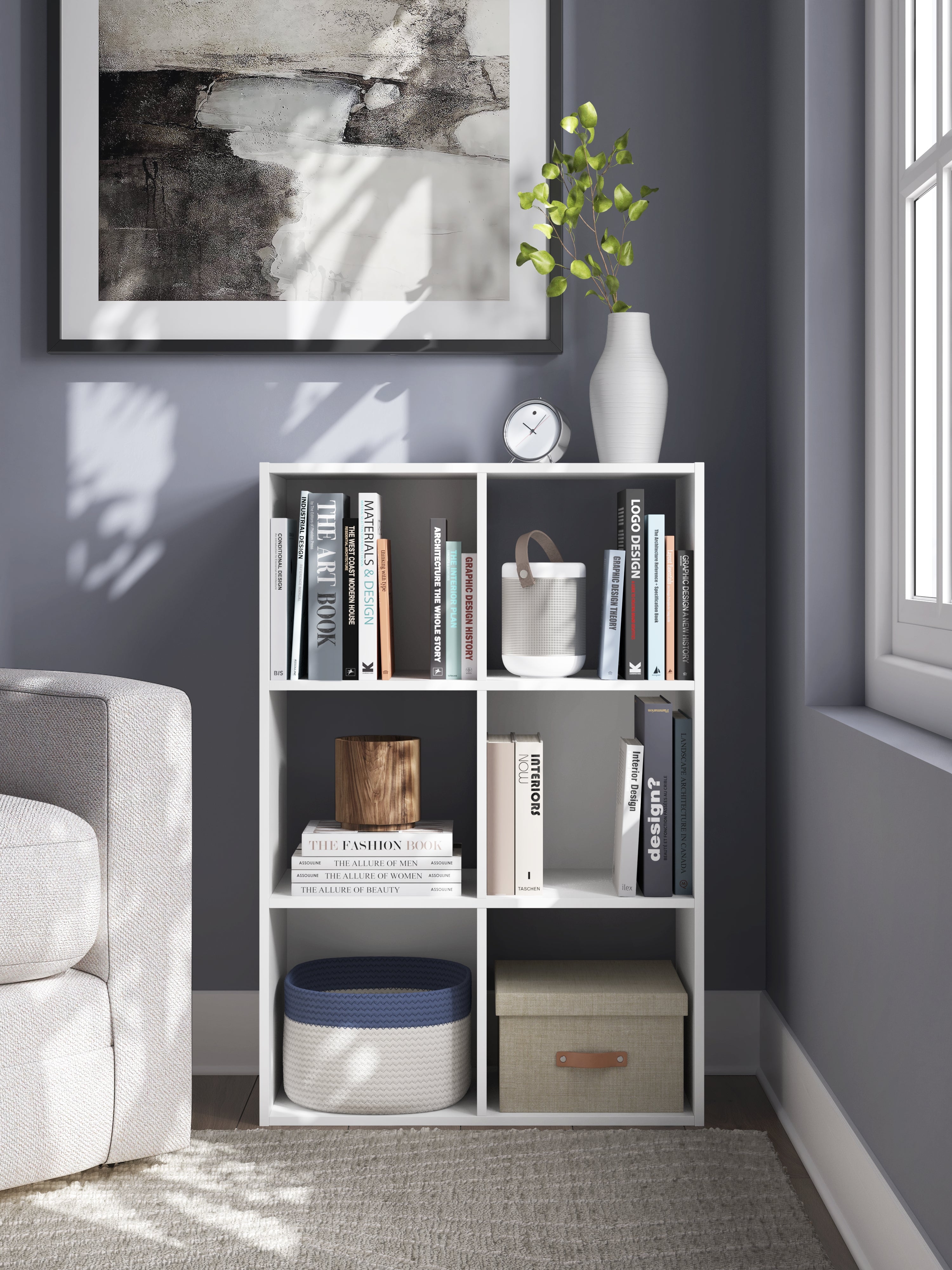 Best Furniture Outlet - Ashley Furniture - Onita Six Cube Organizer - Six Cube Organizer / White - EA9630-3X2