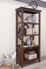 Best Furniture Outlet - Ashley Furniture - Baldridge Bookcase - Large Bookcase / Rustic Brown - H675-17