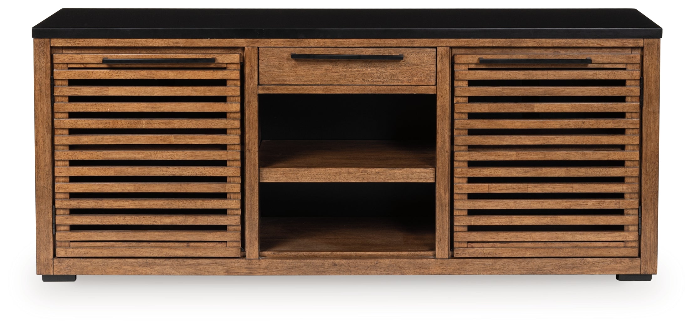Best Furniture Outlet - Ashley Furniture - Kallari Bookcase - Credenza / Warm Brown/Black - H737-60