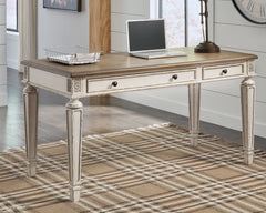 Best Furniture Outlet - Ashley Furniture - Realyn Office Desk - Home Office Lift Top Desk / White/Brown - H743-134