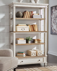 Best Furniture Outlet - Ashley Furniture - Realyn Bookcase - Bookcase / Brown/White - H743-70