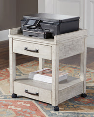 Best Furniture Outlet - Ashley Furniture - Carynhurst Printer Stand - Printer Stand / Whitewash - H755-11