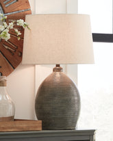 Best Furniture Outlet - Ashley Furniture - Joyelle Lighting - Table Lamp (Set of 2) / Gray - L100744X2