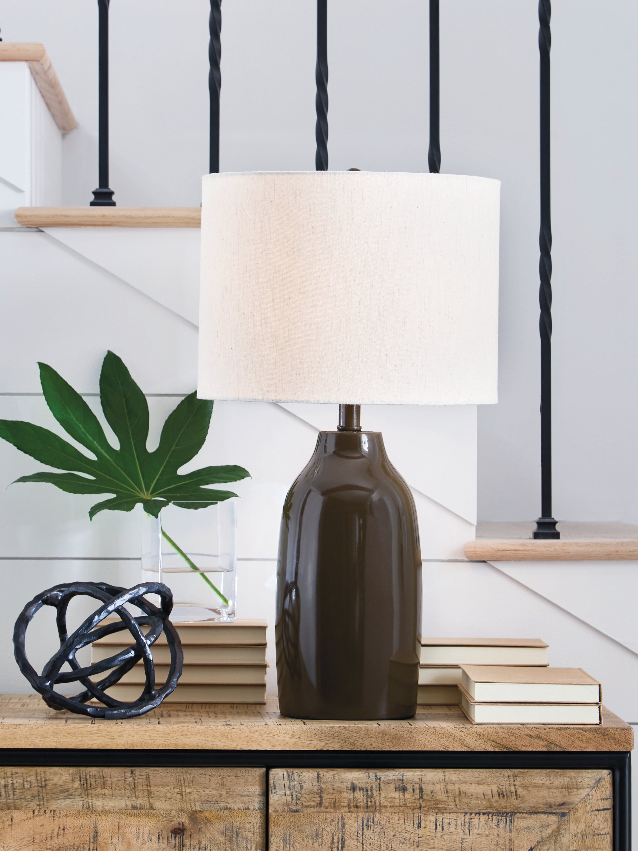 Best Furniture Outlet - Ashley Furniture - Jyler Lighting - Terracotta Table Lamp (1/CN) - L100904