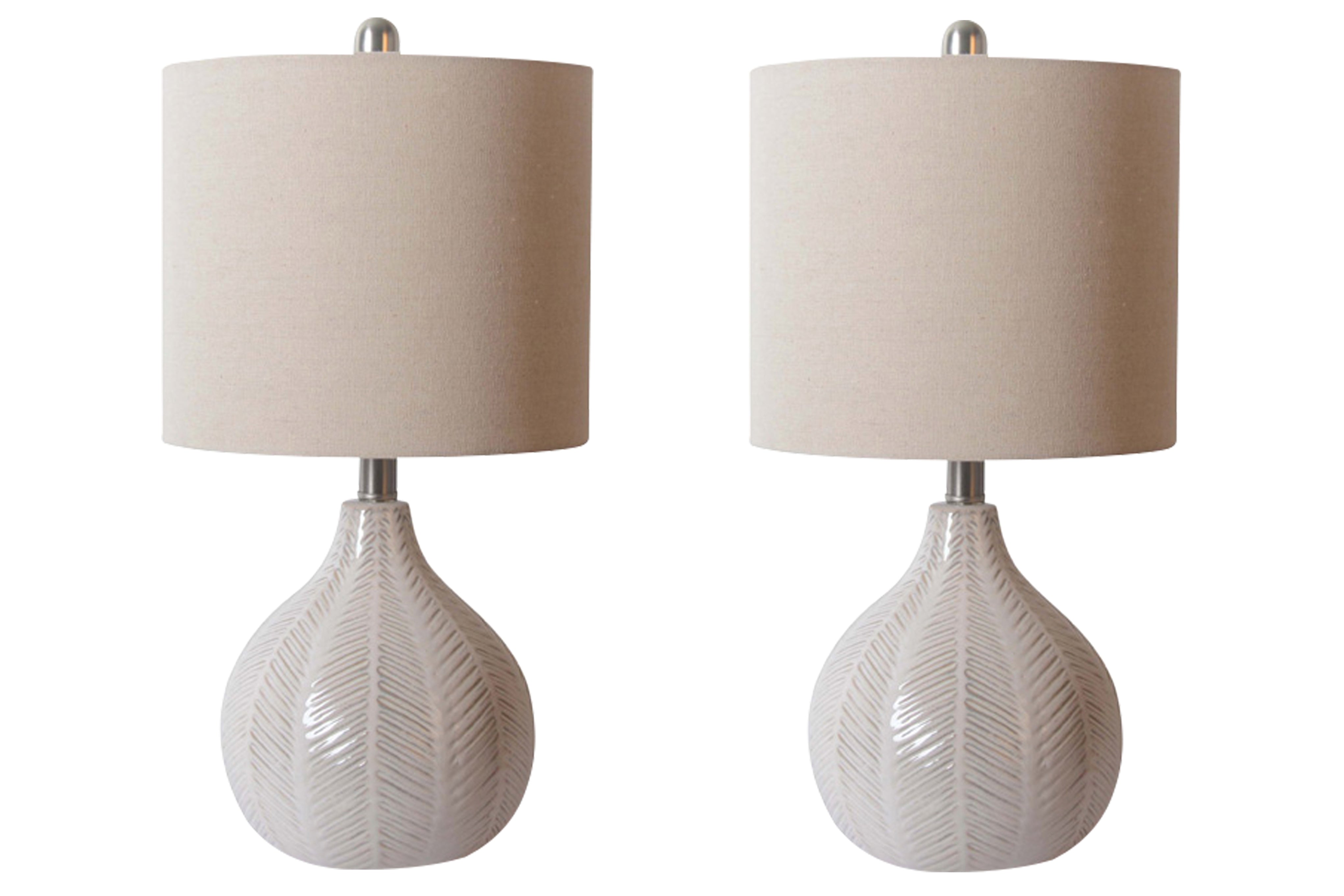 Best Furniture Outlet - Ashley Furniture - Rainermen Lighting - Table Lamp (Set of 2) / Off White - L180024X2