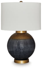 Best Furniture Outlet - Ashley Furniture - Adara Lighting - Metal Table Lamp (1/CN) / Blue/Gold Finish - L207564