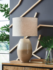 Best Furniture Outlet - Ashley Furniture - Linas Lighting - Metal Table Lamp (1/CN) / Cream/Beige - L207594