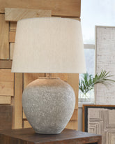 Best Furniture Outlet - Ashley Furniture - Dreward Lighting - Metal Table Lamp (1/CN) / Distressed Gray - L235694