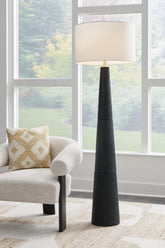 Best Furniture Outlet - Ashley Furniture - Hallburg Lighting - Poly Floor Lamp (1/CN) / Black - L235761