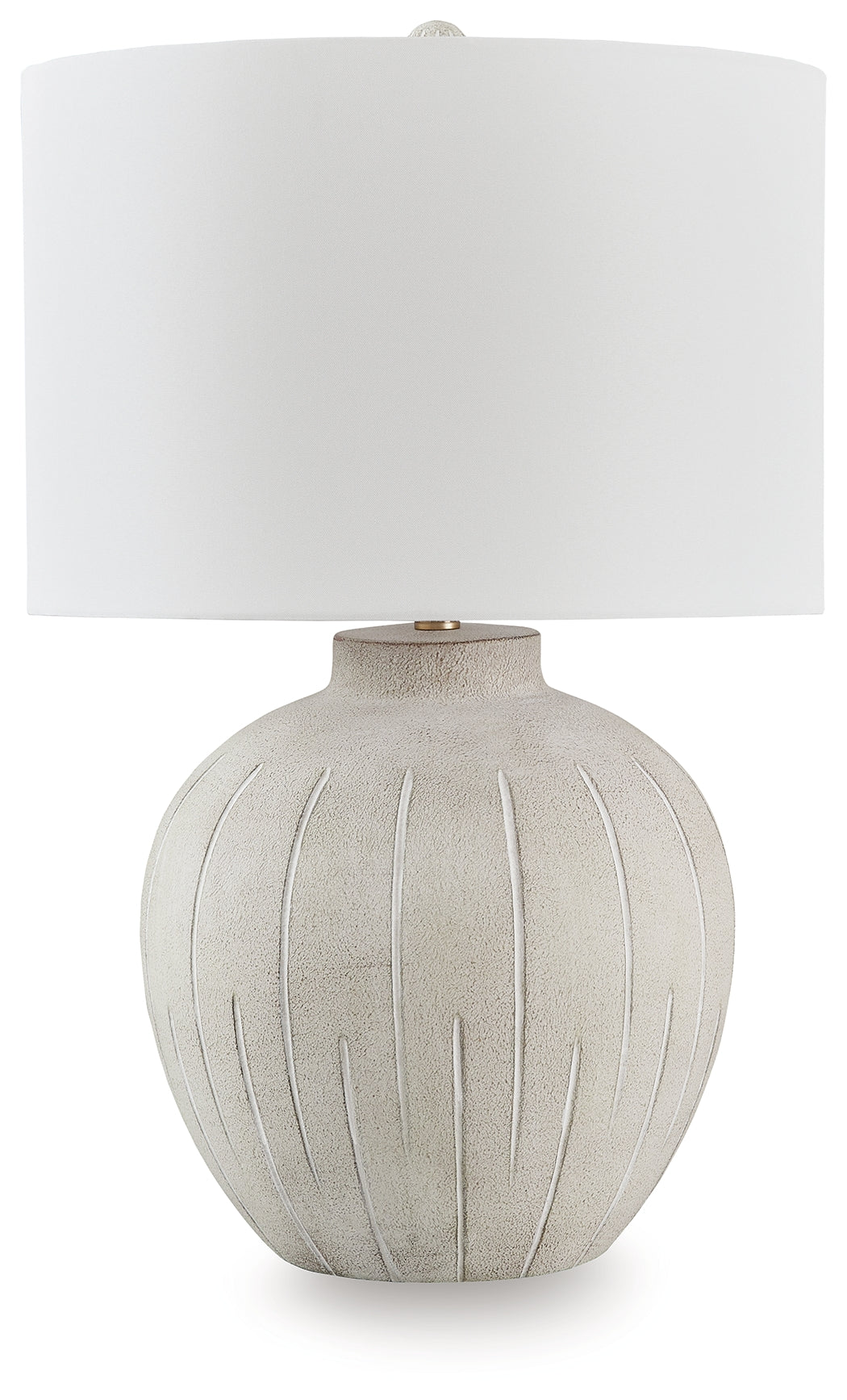 Best Furniture Outlet - Ashley Furniture - Calbert Lighting - Poly Table Lamp (1/CN) / Warm Gray - L235824