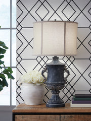 Best Furniture Outlet - Ashley Furniture - Morvanford Lighting - Poly Table Lamp (1/CN) / Antique Black - L235834