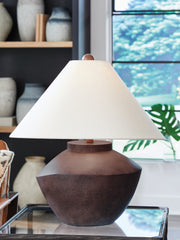 Best Furniture Outlet - Ashley Furniture - Honsworth Lighting - Poly Table Lamp (1/CN) / Antique Brown - L235994