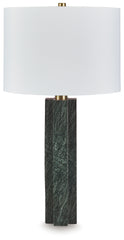 Best Furniture Outlet - Ashley Furniture - Keegan Lighting - Marble Table Lamp (1/CN) / Green - L429084