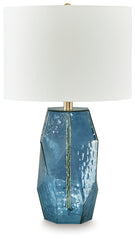 Best Furniture Outlet - Ashley Furniture - Tallow Lighting - Glass Table Lamp (1/CN) / Blue - L430854