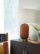 Best Furniture Outlet - Ashley Furniture - Farberman Lighting - Glass Table Lamp (1/CN) / Amber - L430864