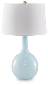Best Furniture Outlet - Ashley Furniture - Rylanton Lighting - Glass Table Lamp (1/CN) / Aqua - L430874