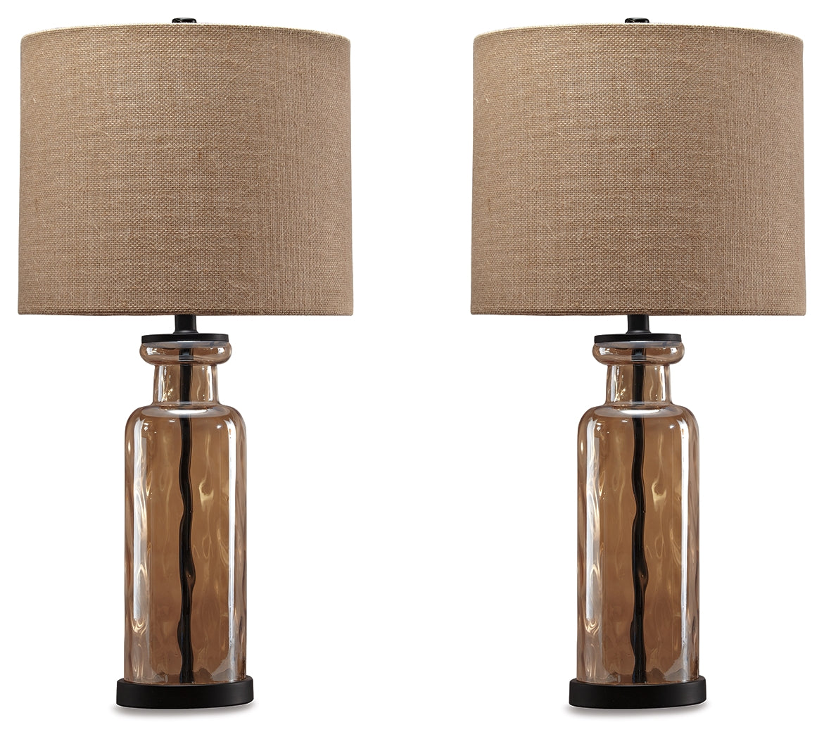 Best Furniture Outlet - Ashley Furniture - Laurentia Lighting - Table Lamp (Set of 2) / Champagne - L431414X2