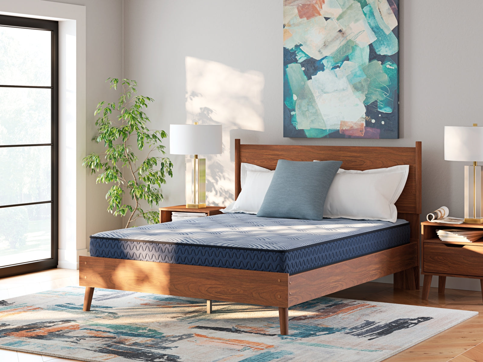 Best Furniture Outlet - Ashley Furniture - Peak 2.0 Bonnell Mattresses - California King / Light Blue - M20151