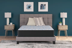 Best Furniture Outlet - Ashley Furniture - Elite Springs Firm Mattresses - Queen / Gray/Blue - M40531