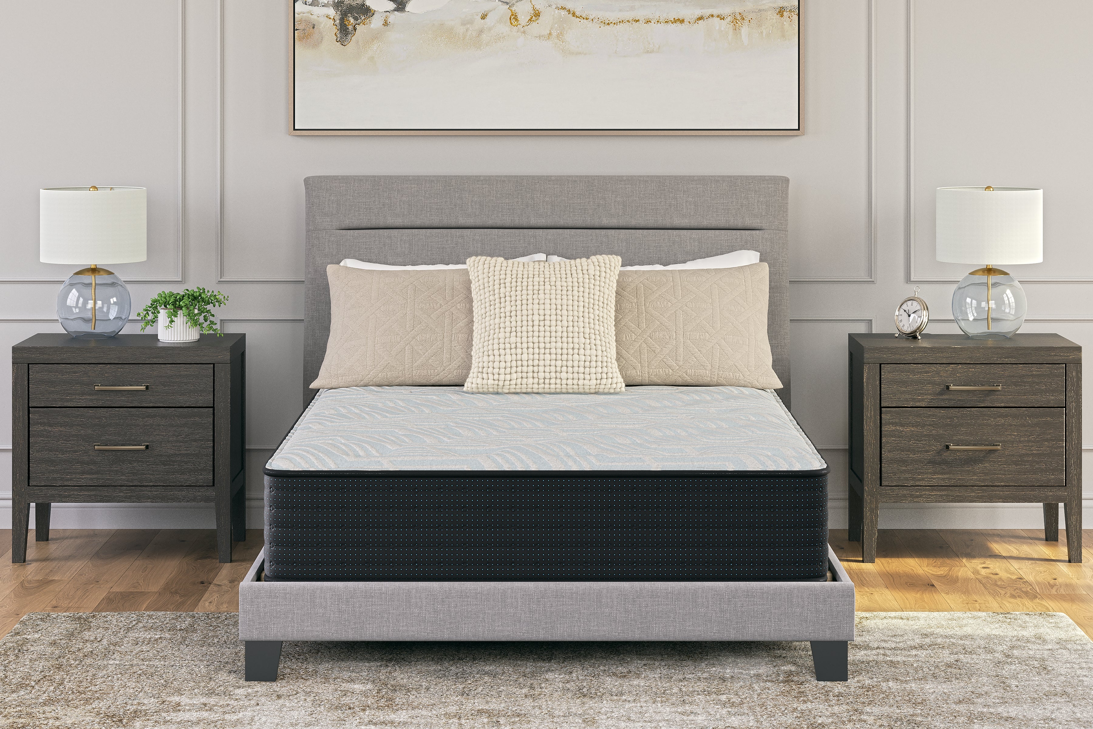 Best Furniture Outlet - Ashley Furniture - Palisades Firm Mattresses - California King / Gray/Blue - M41551