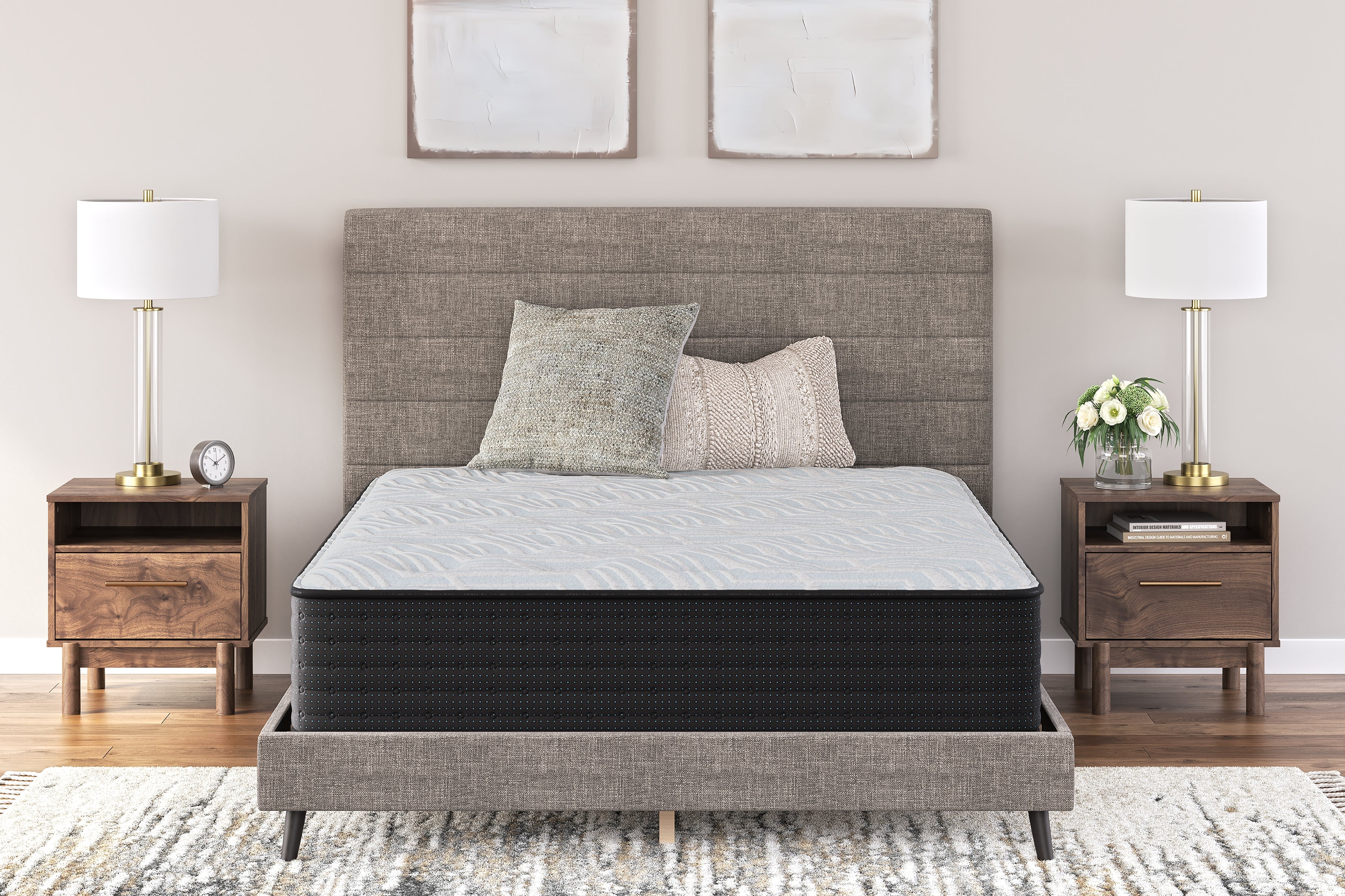 Best Furniture Outlet - Ashley Furniture - Palisades Plush Mattresses - Queen / Gray/Blue - M41631